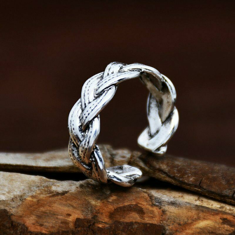 Elegant 925 Sterling Silver Charms Unique Fashion Jewelry Ring One Size Fit All