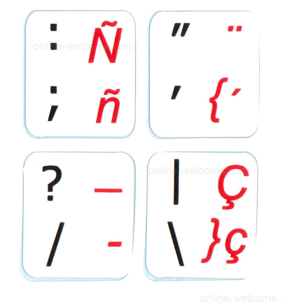 Spanish Traditional-English Non Transparent sticker for keyboards Online-Welcome