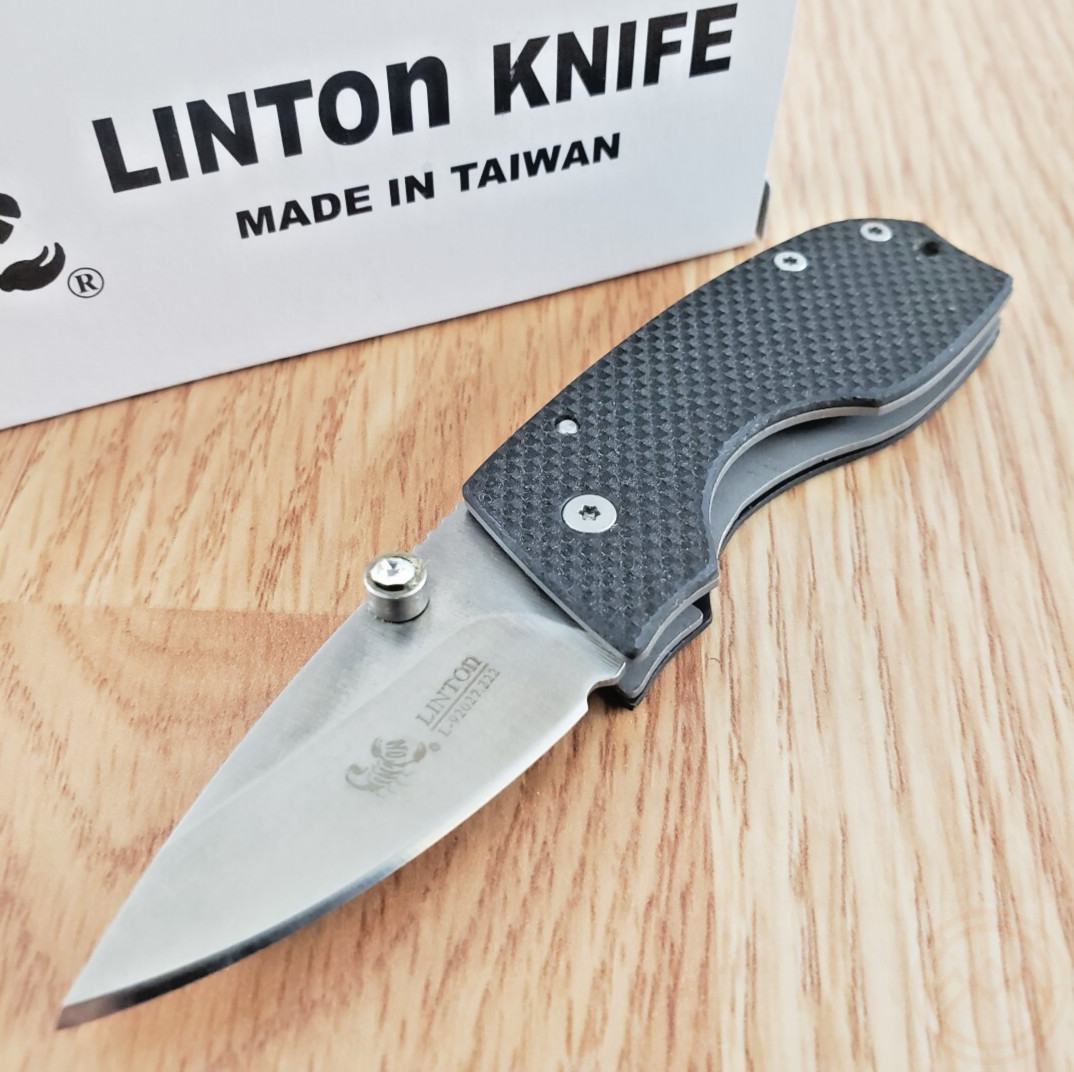 Linton Cutlery Linerlock Folding Knife 1.75" ATS-34 Steel Blade Nylon Handle