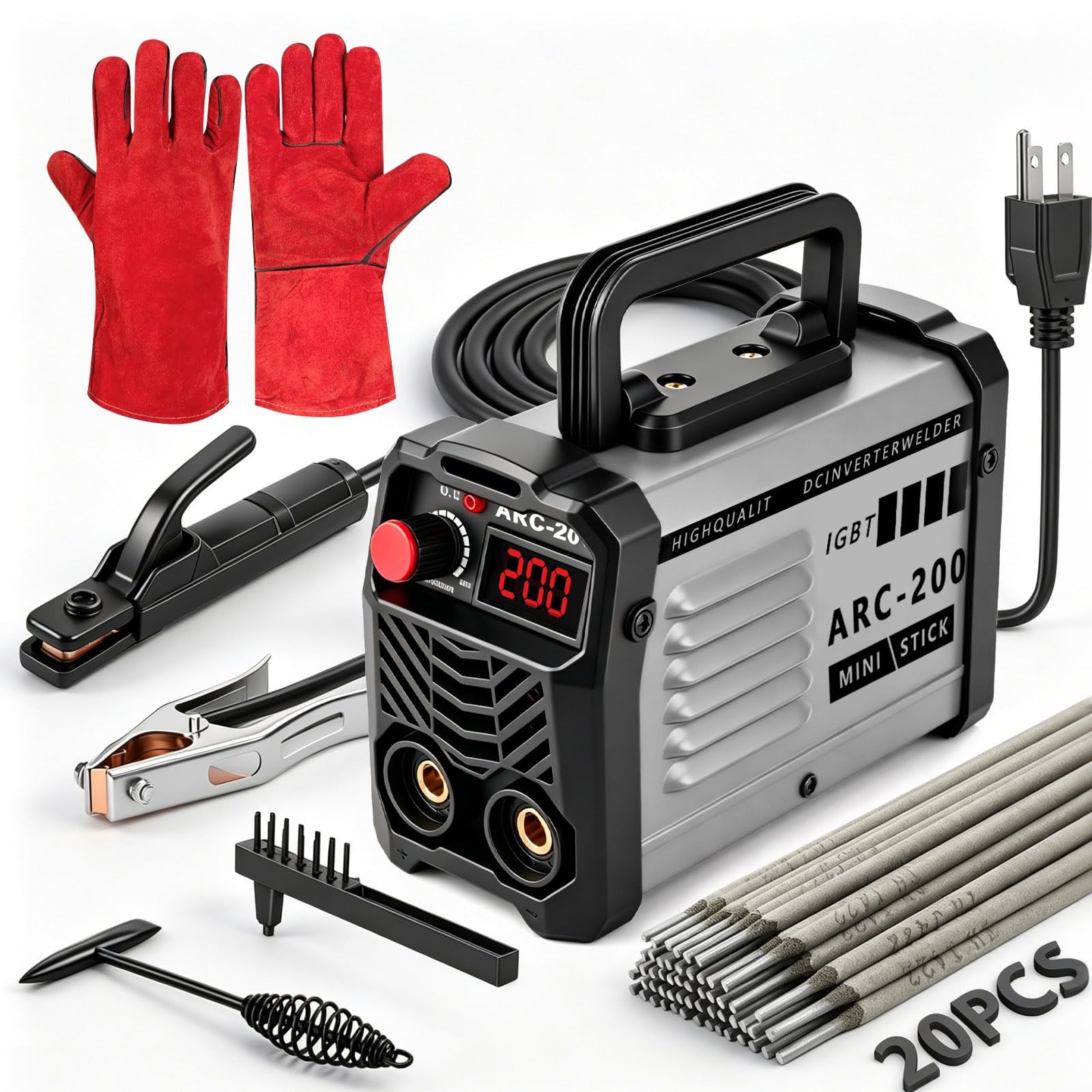 200A Portable IGBT Inverter Welder Machine with Hot Start & Arc Force