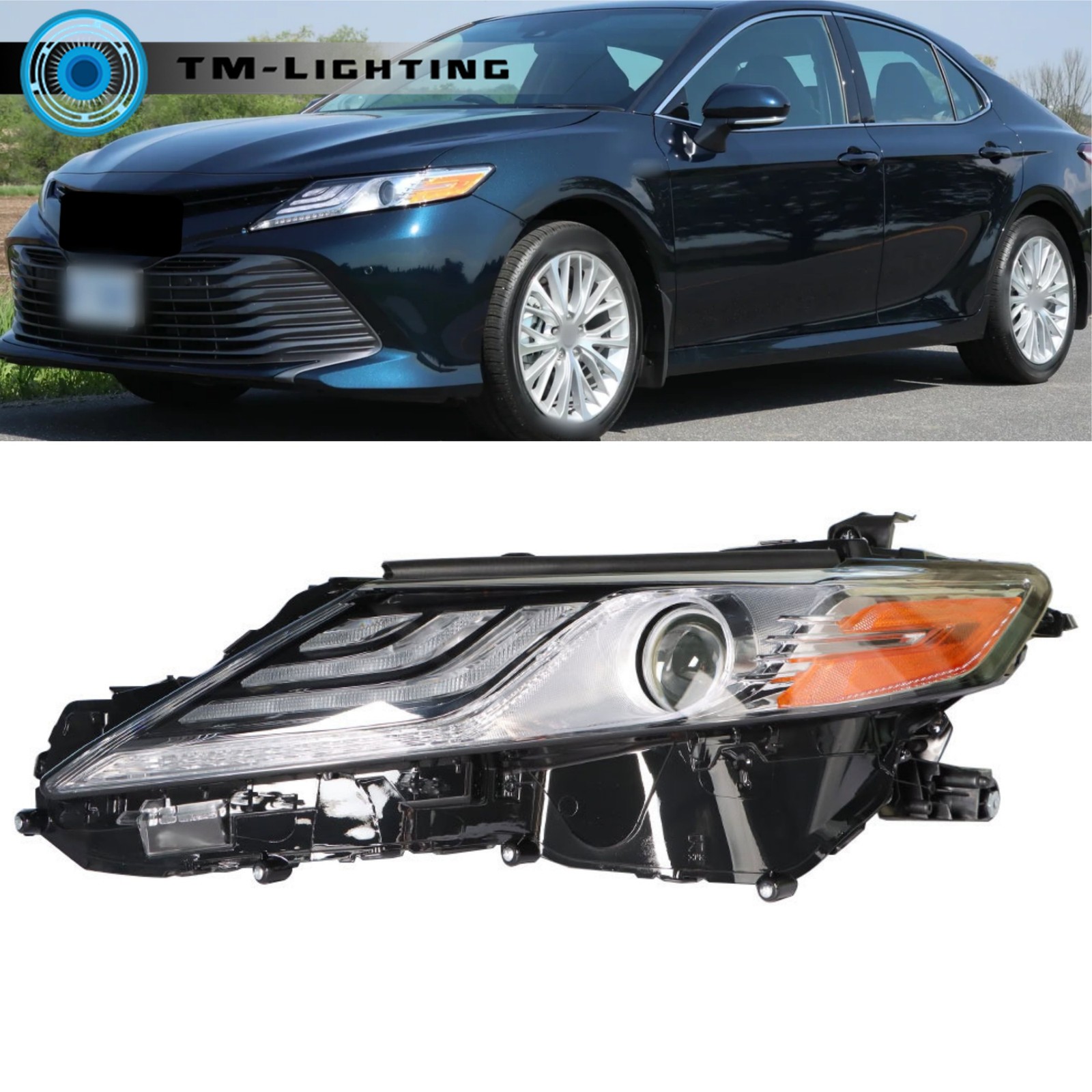 For 2018-2020 Toyota Camry XLE XSE Headlight Full LED DRL Projector Driver Side