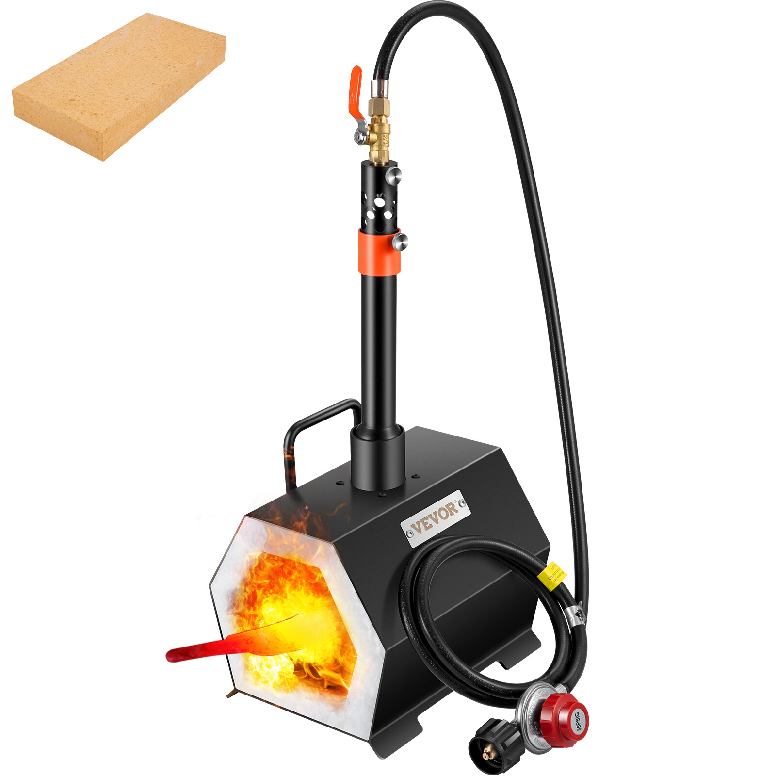 VEVOR 1b Gas Propane Forge Furnace Burner Blacksmith Farrier Knife Metal Forging