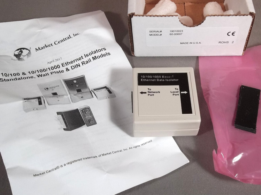 New Ethernet Data Isolator 10/100 & 10/100/1000 Base-T Standalone # 60-00697