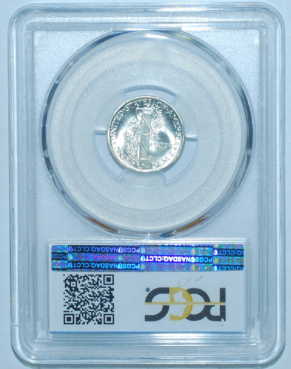1938 D PCGS MS66+FB Full Bands Mercury Dime