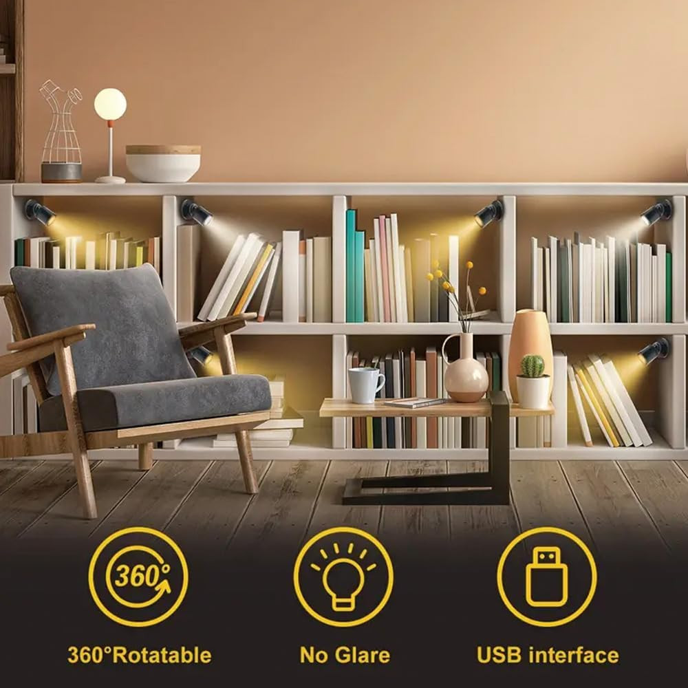 USB Powered Mini Spotlights for Displays 2-Pack – 5V Small LED Spot Lights Indoo