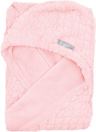 Everyday Kids Pink Plush Hooded Car Seat Blanket
