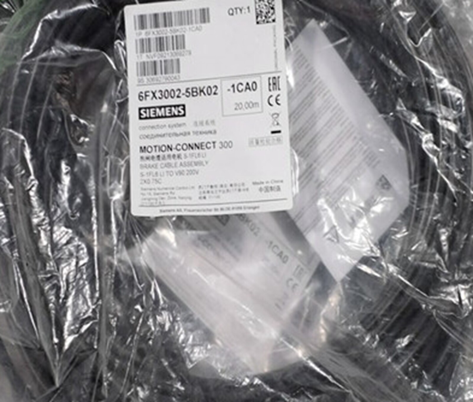 NEW 20m Siemens 6FX3002-5BK02-1CA0 SINAMICS Cable 6FX3002-5BK02-1CA0