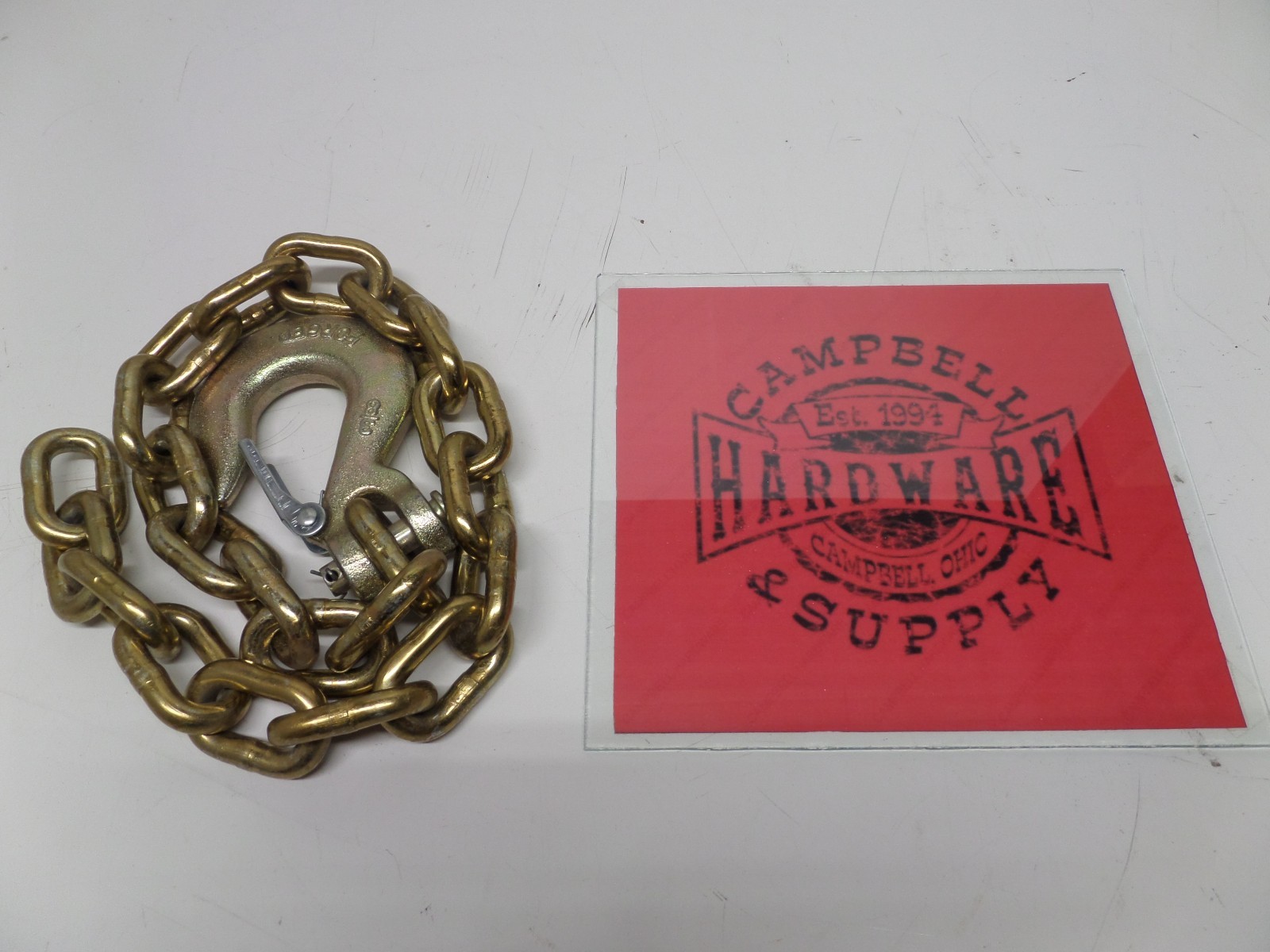 Auto Body Frame Machine Pull Chain 3/8" x 5' Grade 70 with 3/8" Clevis Slip Hook
