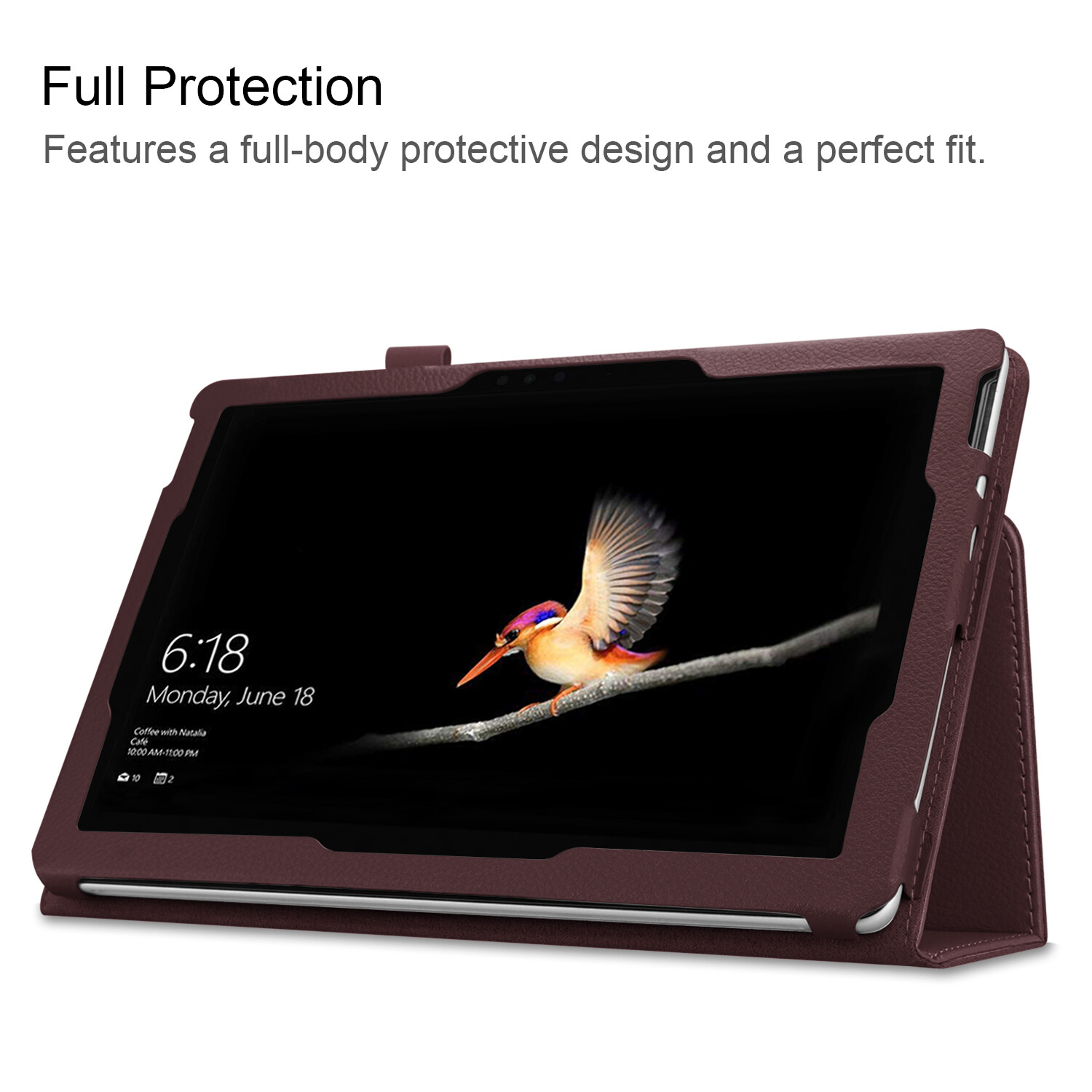 For Microsoft Surface Go 10 inch Tablet Folio Case Stand PU Leather Cover