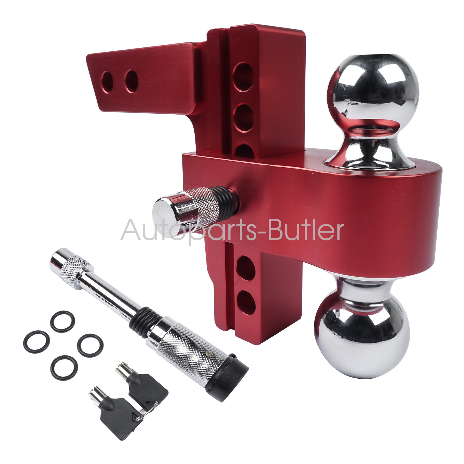 Aluminum Adjustable Trailer Hitch Fits 2" Receiver 6" Drop/Rise Drop Hitch