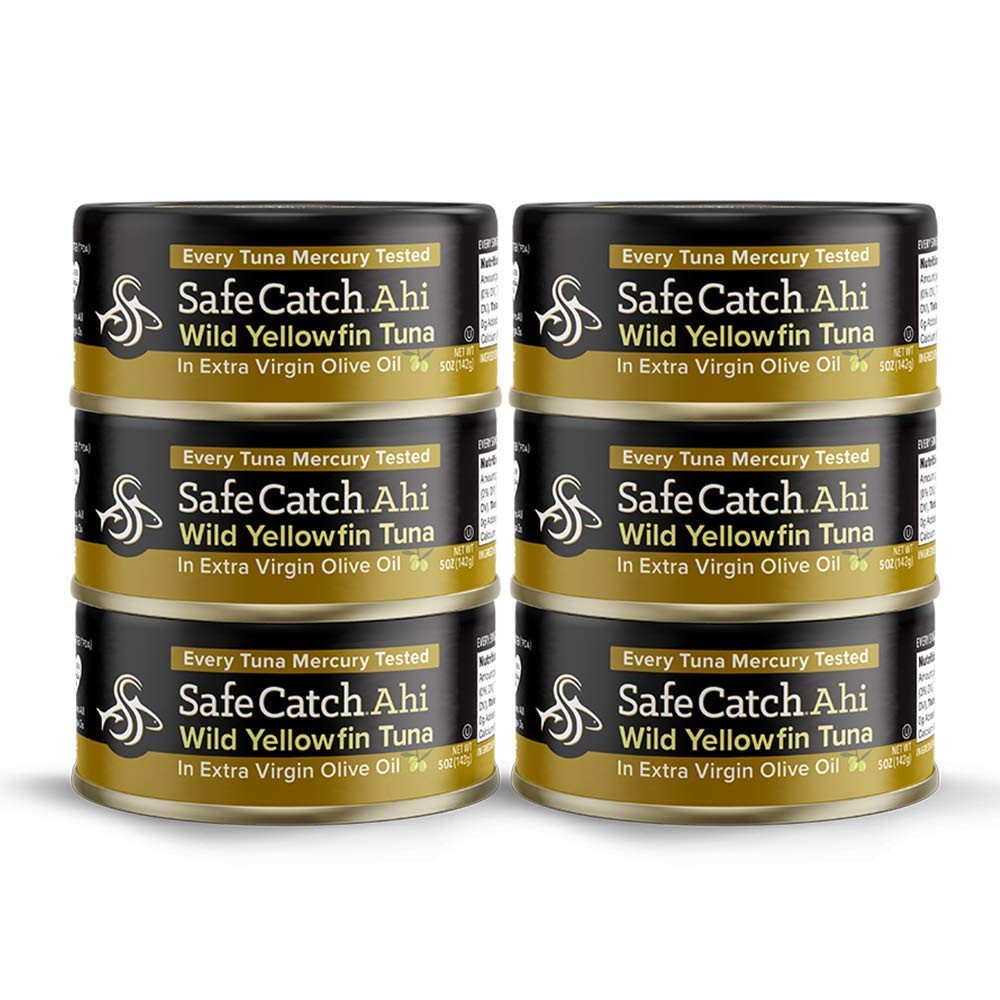 Safe Catch Wild Ahi Tuna Steaks in Olive Oil 5oz Pack of 6 Sustainably Caught