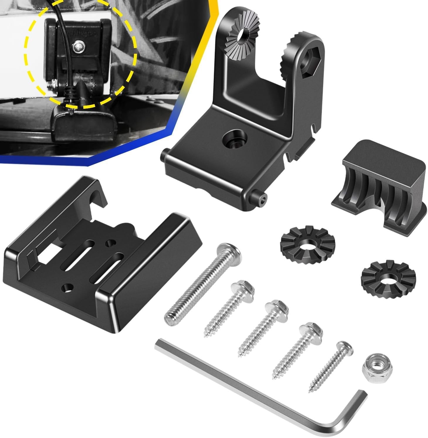 Easy-Install Transducer Bracket for Enhanced Fishing with XNT Series - 0.12 kg