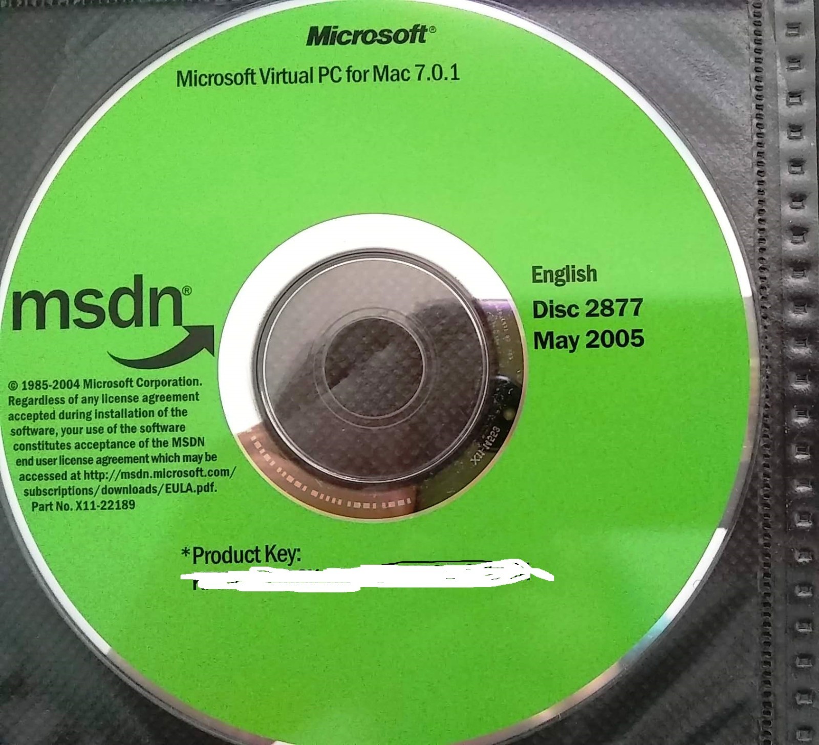 Microsoft Virtual PC for Mac 7.0.1 w/ Product Key & License