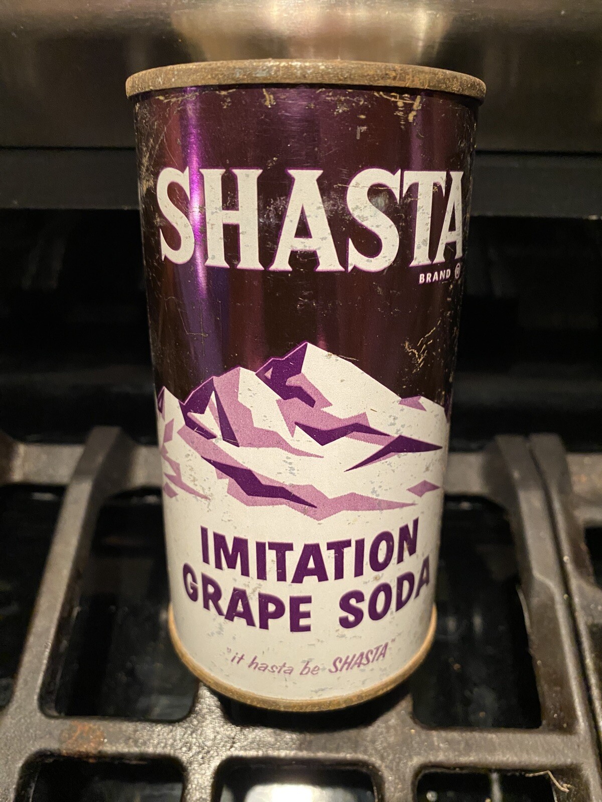 Shasta IMITATION GRAPE 🍇 Soda 🥤 Flat Top Very Nice Example