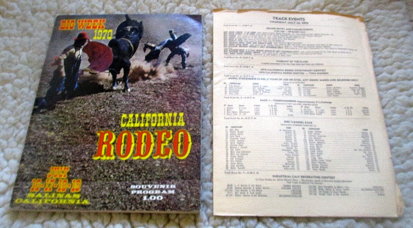 Vintage July 1970 California Rodeo Souvenir Program & Events Schedule Salinas Ca