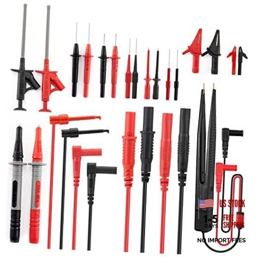 23PCS Multimeter Test Leads Kit with Replaceable Precision Probes Set and