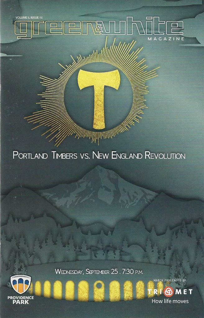 Portland Timbers 'Green & White' MLS Soccer/Football Program Volume 8, Issue 16
