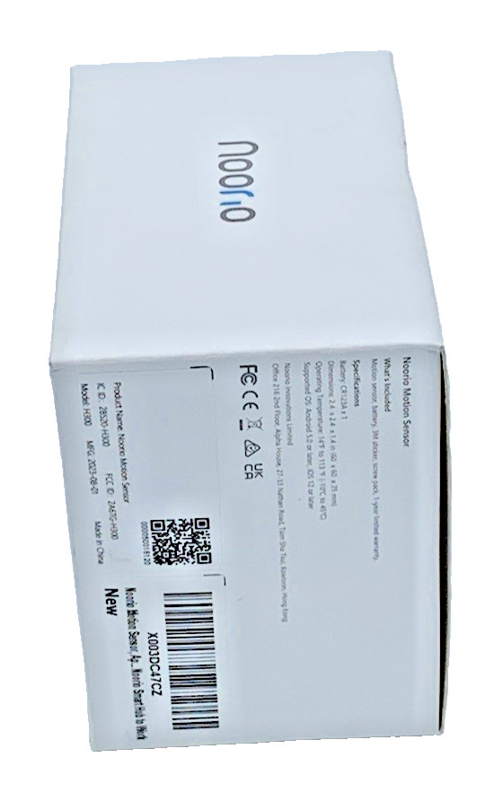 Noorio Home Security Motion Sensor Accurate Alerts White Requires Hub New In Box