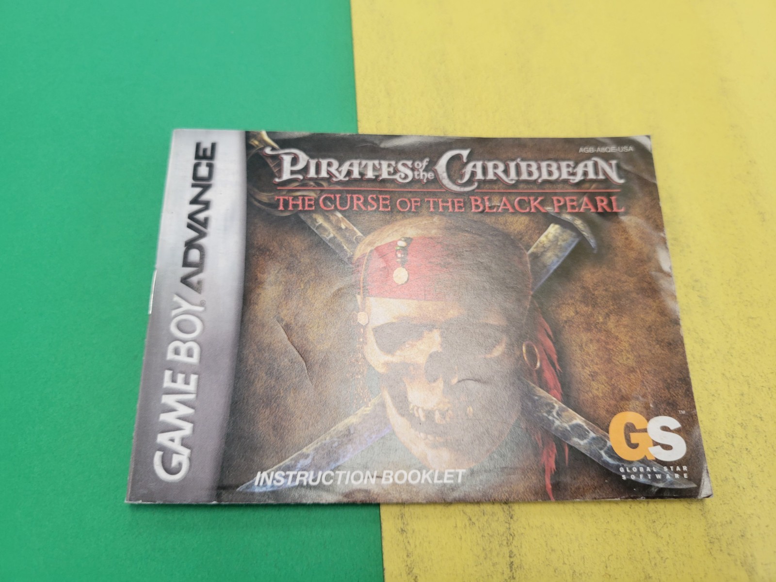 Game Boy Advance Manual / Instruction Booklet - Pirates Caribbean Curse Black