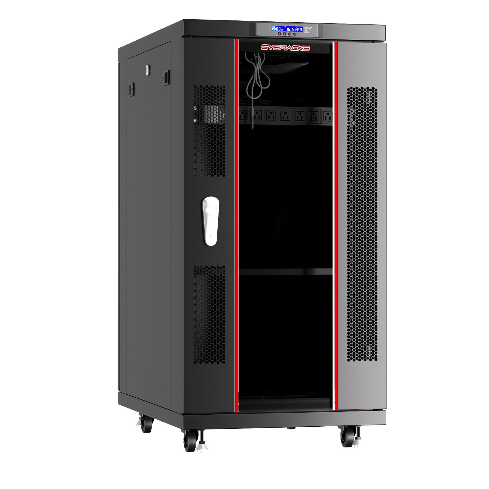 22U Server Rack IT Cabinet Data Network Rack Enclosure - 39-Inch Deep Rack Stand