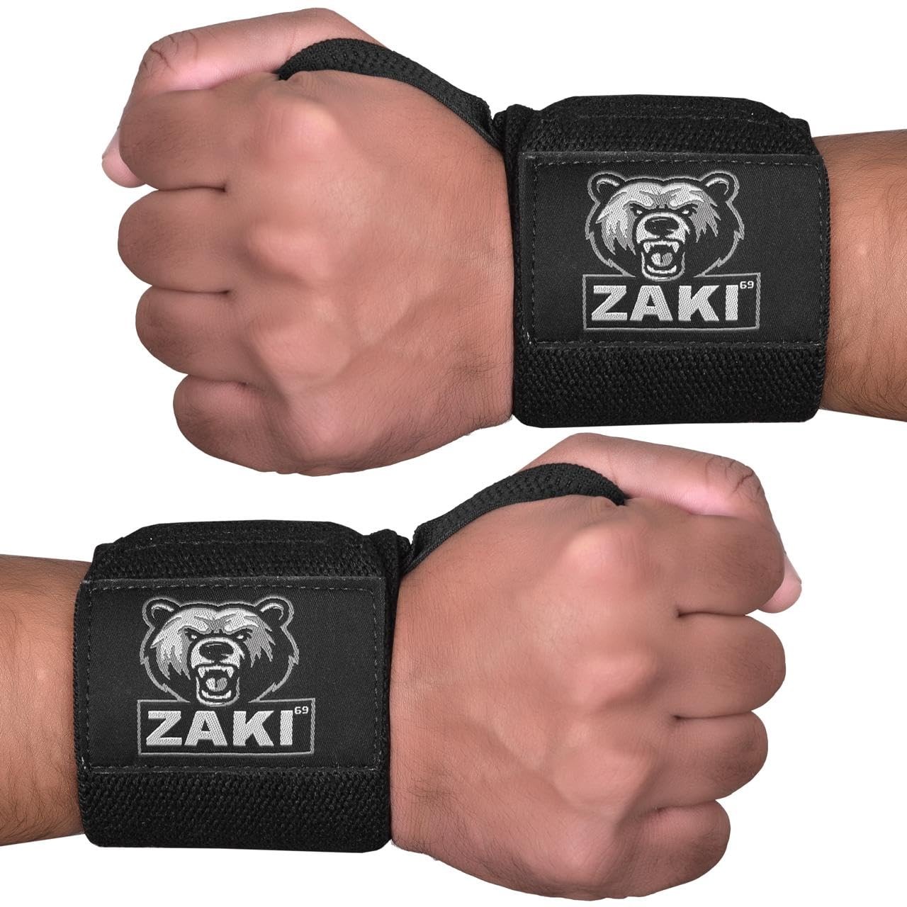 18 Inch Weightlifting Wrist Wraps with Thumb Loop, Adjustable Wrist Support S...