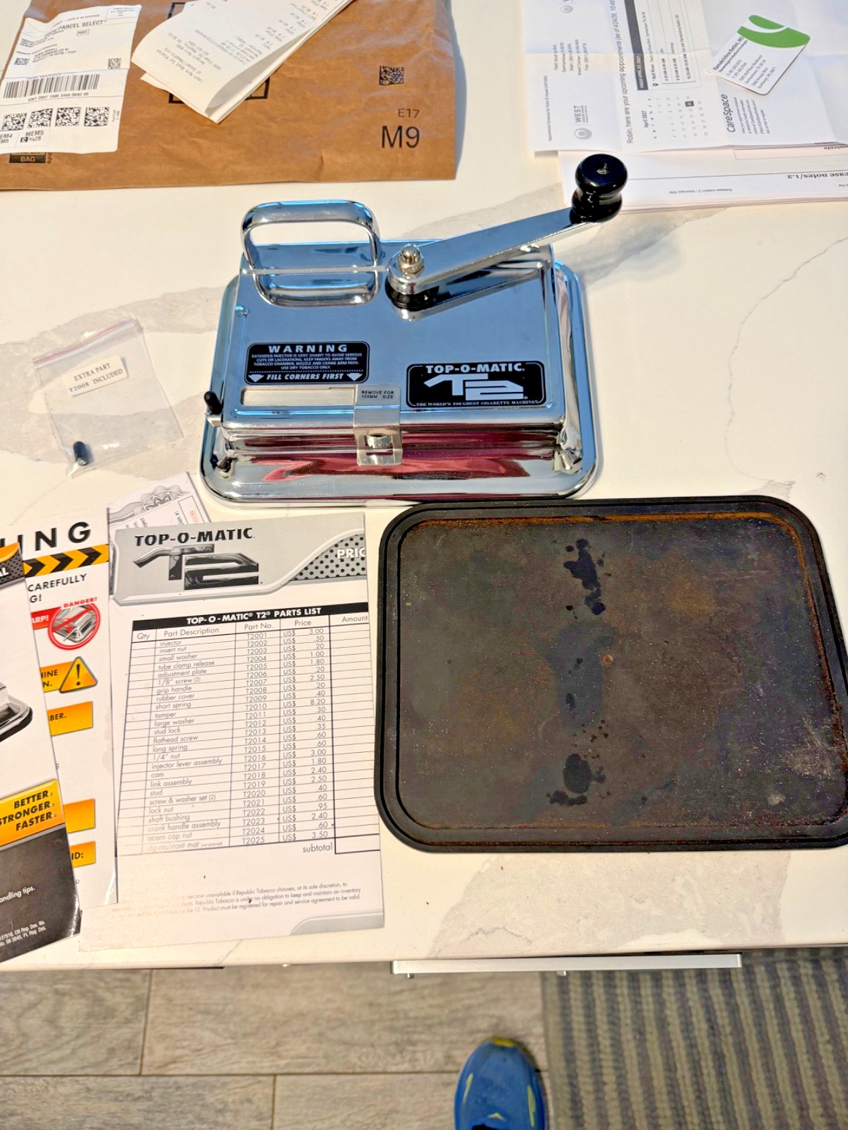 Top-O-Matic T2 Cigarette rolling machine, very lightly used