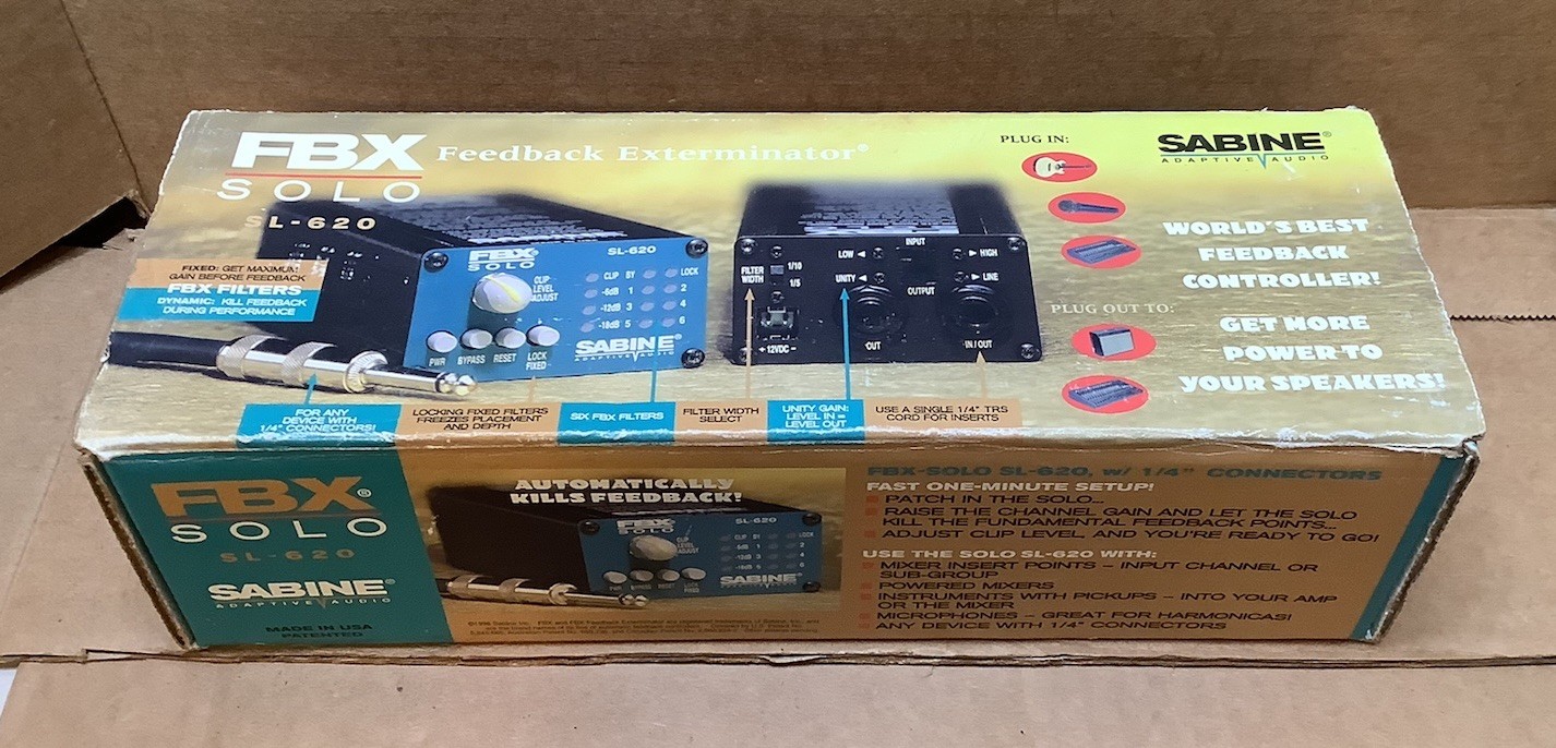 Sabine FBX Solo SL-620 Feedback Controller with Power Adapter - Used