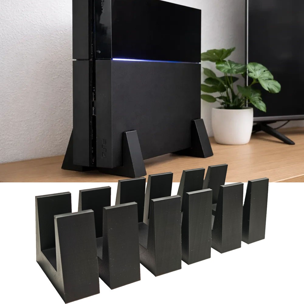 3D Printed Vertical Stand Holder for PS4/pro/slim with Open Bottom Cooling