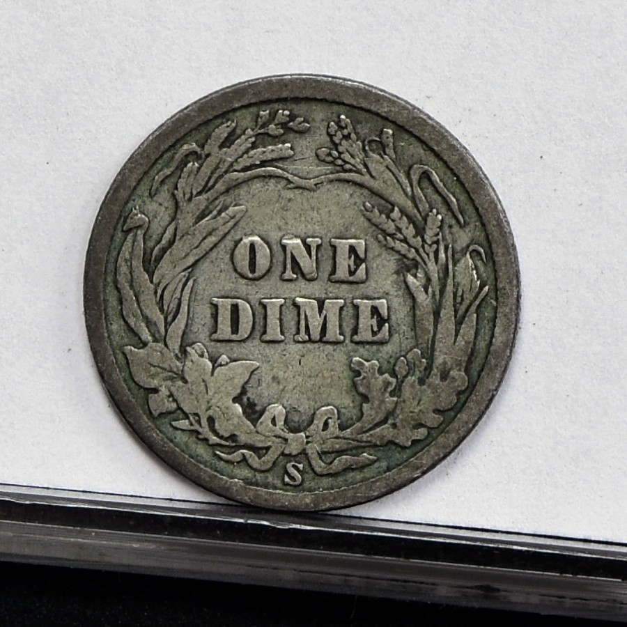 1915-S Barber Dime - VG Details, Cleaned (#61634-L)