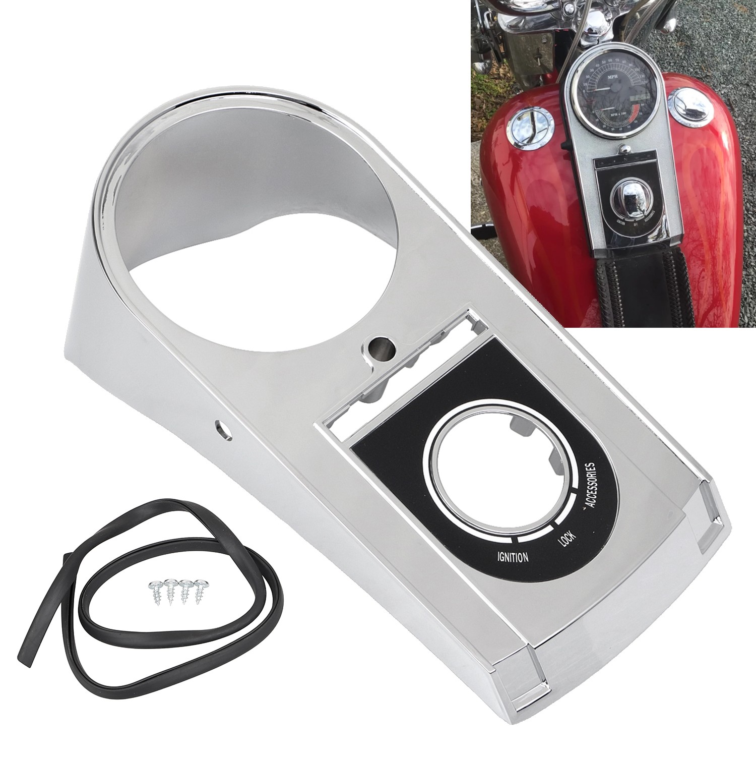 ABS Plastic Dash Speedometer Housing For Harley Fat Boy Softail Springer FXSTS