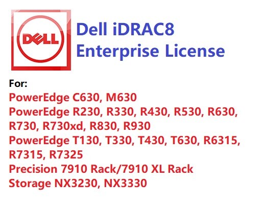 iDRAC8 Enterprise License for Gen 13th T230 R230 T630 R430 R530 R630 R830
