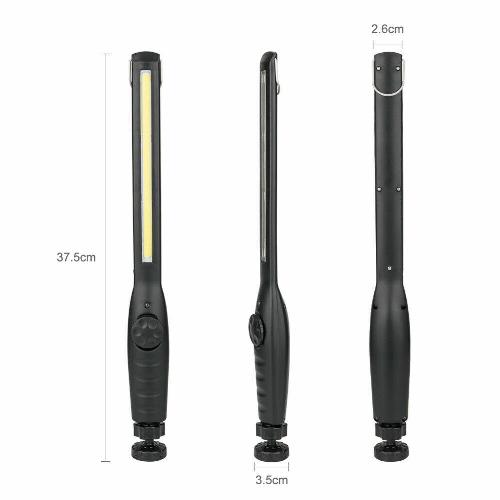 2x Rechargeable COB LED Slim Worklight Flashlight Magnetic Inspection Flashlight