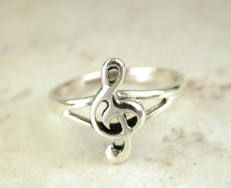 CUTE STERLING SILVER MUSIC NOTE TOE RING BABY RING size 5  style# r0523
