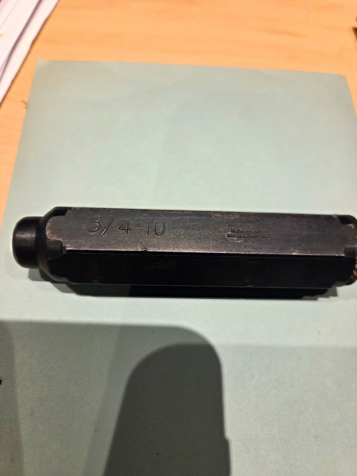 (1 ea ) Helman  Marked "3/4-10" Transfer screw