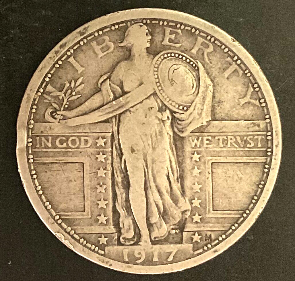 1917-P Standing Liberty Quarter Silver Type 1 Better Grade Tough Date k652