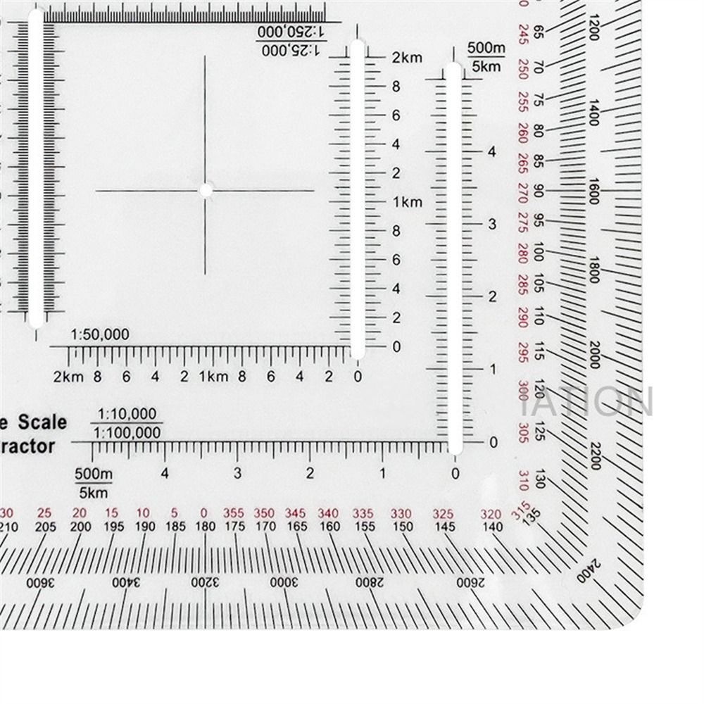 Land Navigation Protractor Coordinate Protractor Map Protractor Topographical