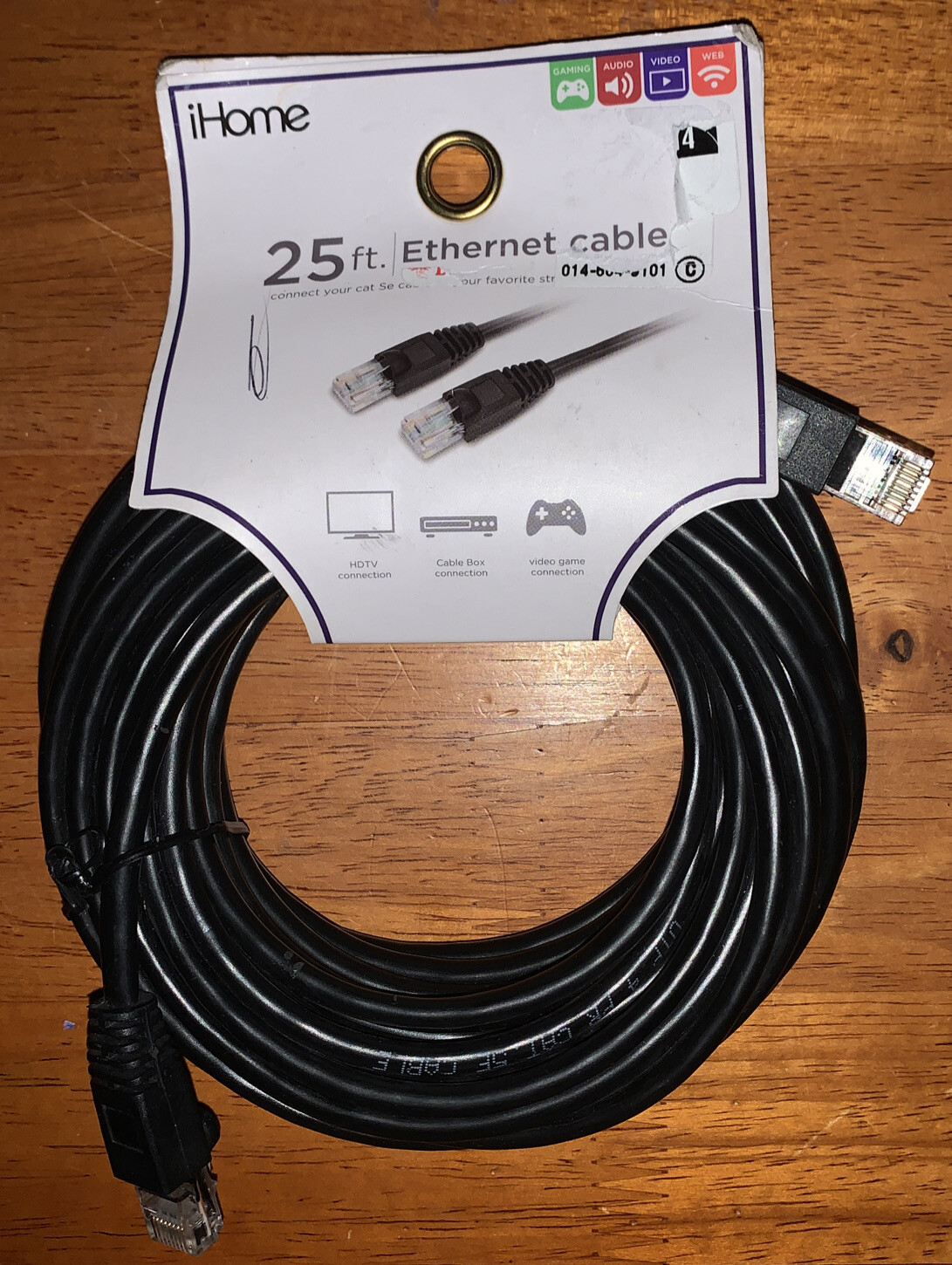 iHome 25' Cat 6 Ethernet Networking Cable  with RJ45 connectors
