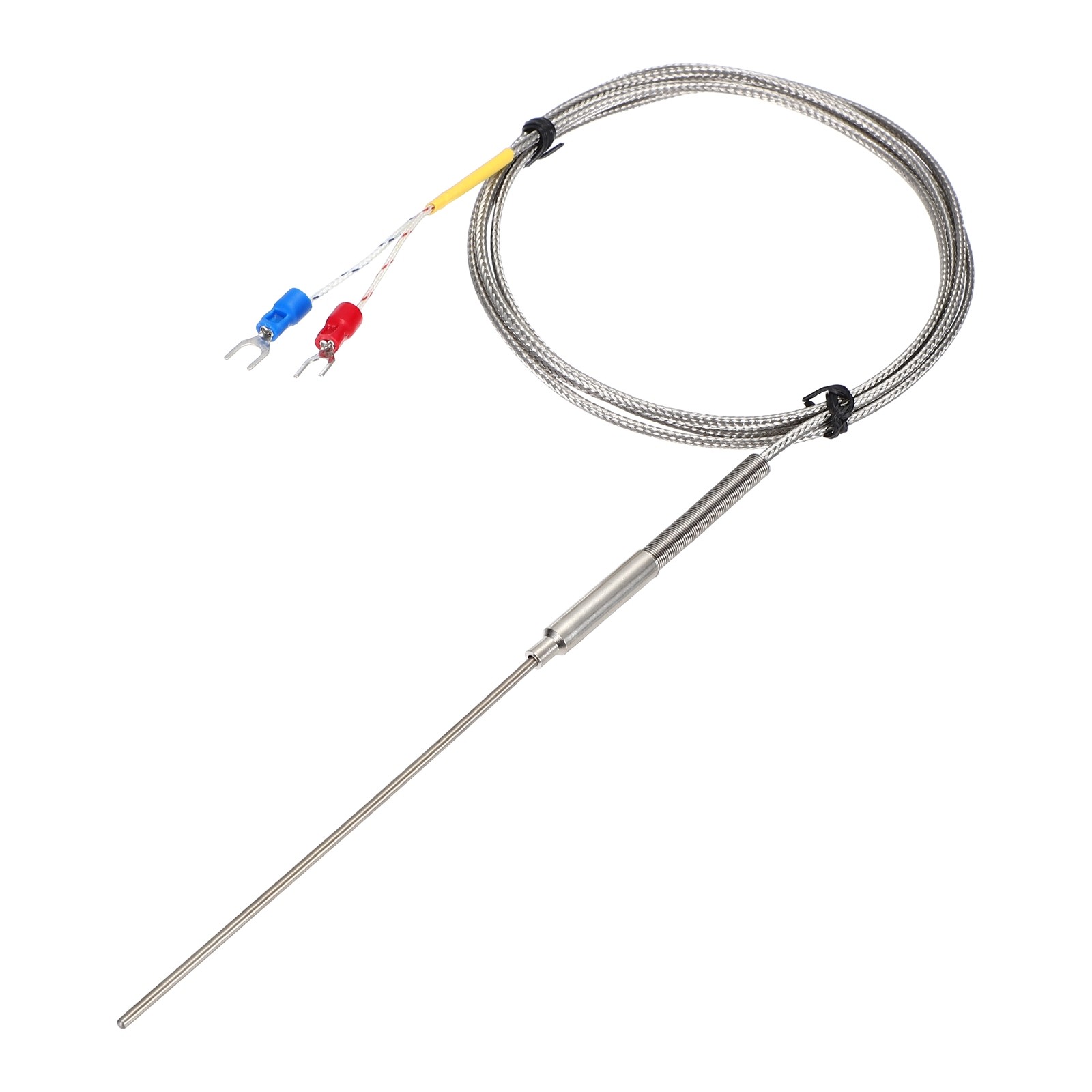 K Type Thermocouple Temperature Sensor Probe 2x100mm 4.9ft Wire 0-1100°C