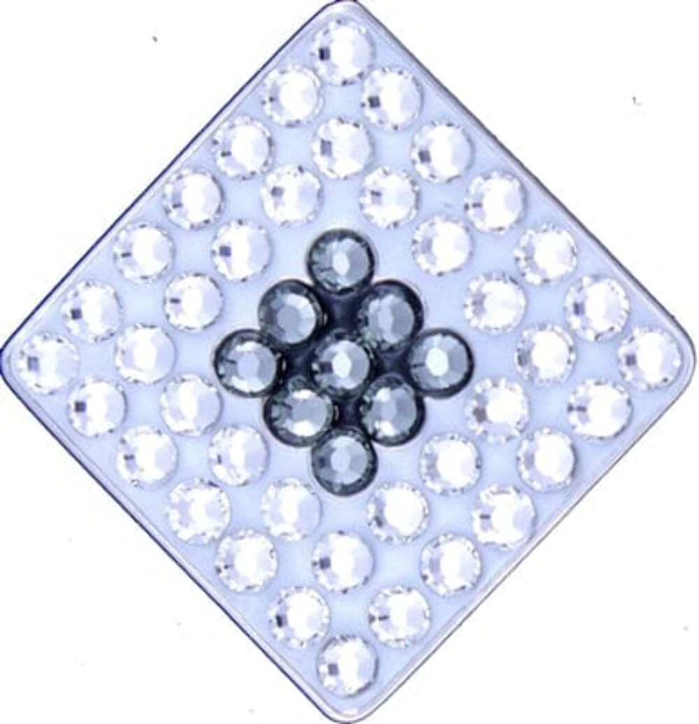 BELLA Swarovski Crystal Ball Marker & Hat Clip - SQUARE - Black