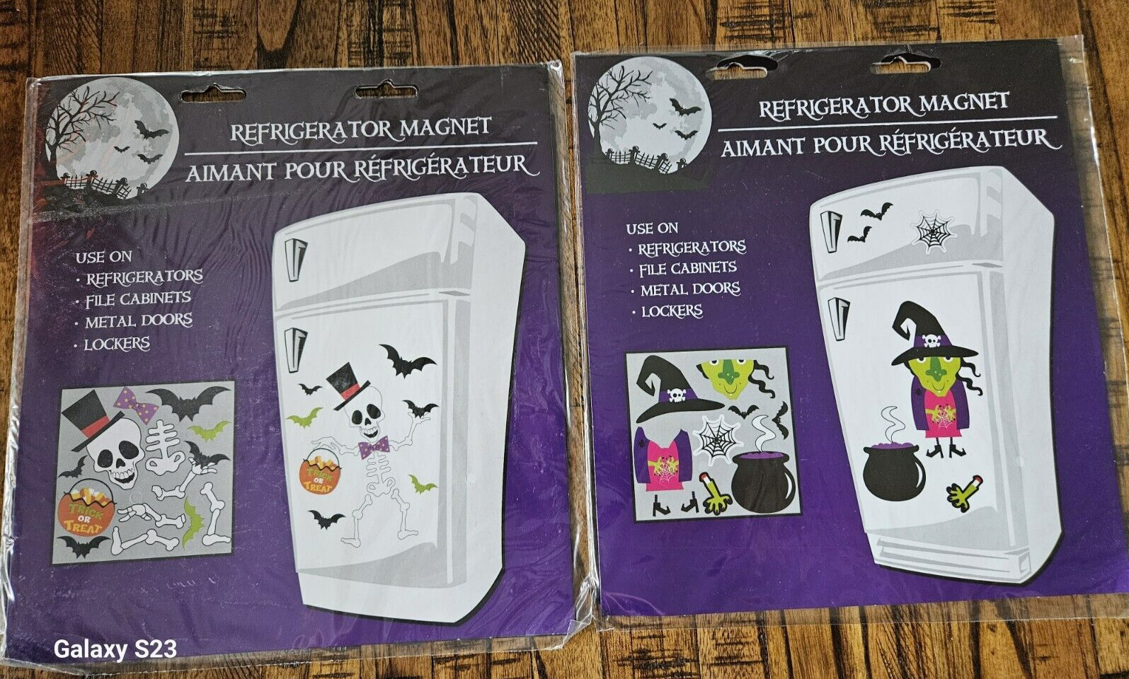 Lot of pks (23) Refrigerator Magnets Halloween Themed Trick or Treat Skull Witch