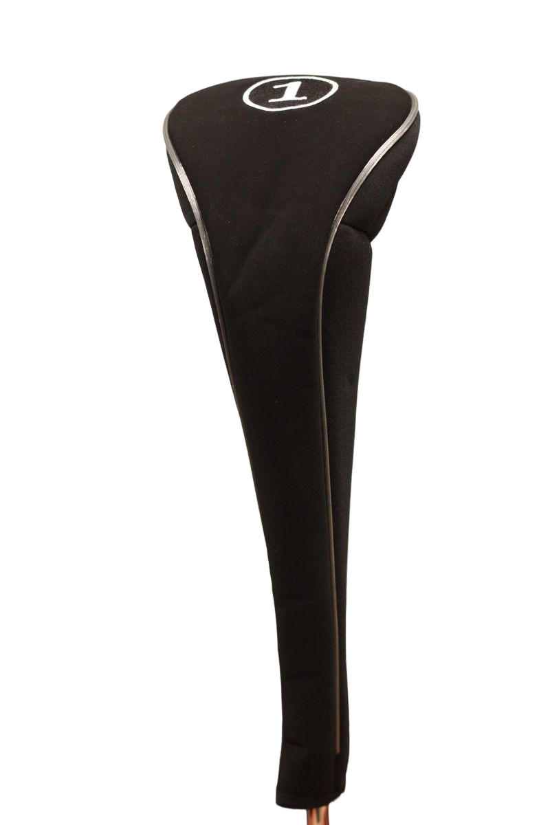 NEW #1 BLACK NEOPRENE DRIVER DRIVERS WOOD GOLF CLUBS ZIPPER HEADCOVER HEAD COVER