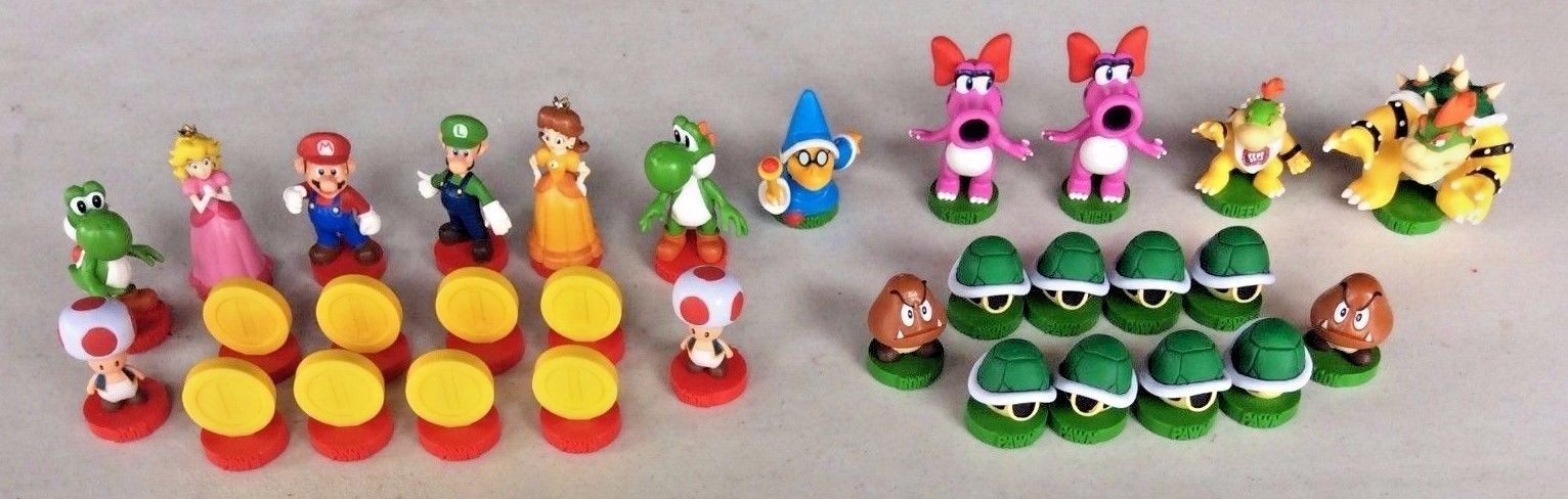 Super Mario Chess Replacement Pieces Bowser Peach Yoshi Daisy Luigi Goomba Bird
