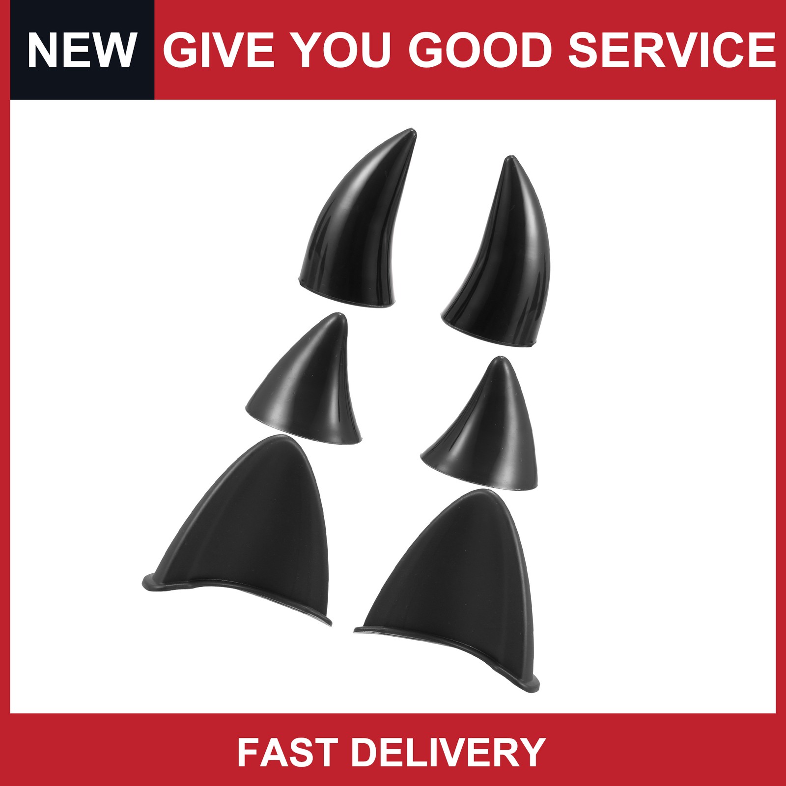 Universal Motorbike Decorative Set Cat Ears Style Devil Horn Pack of 1