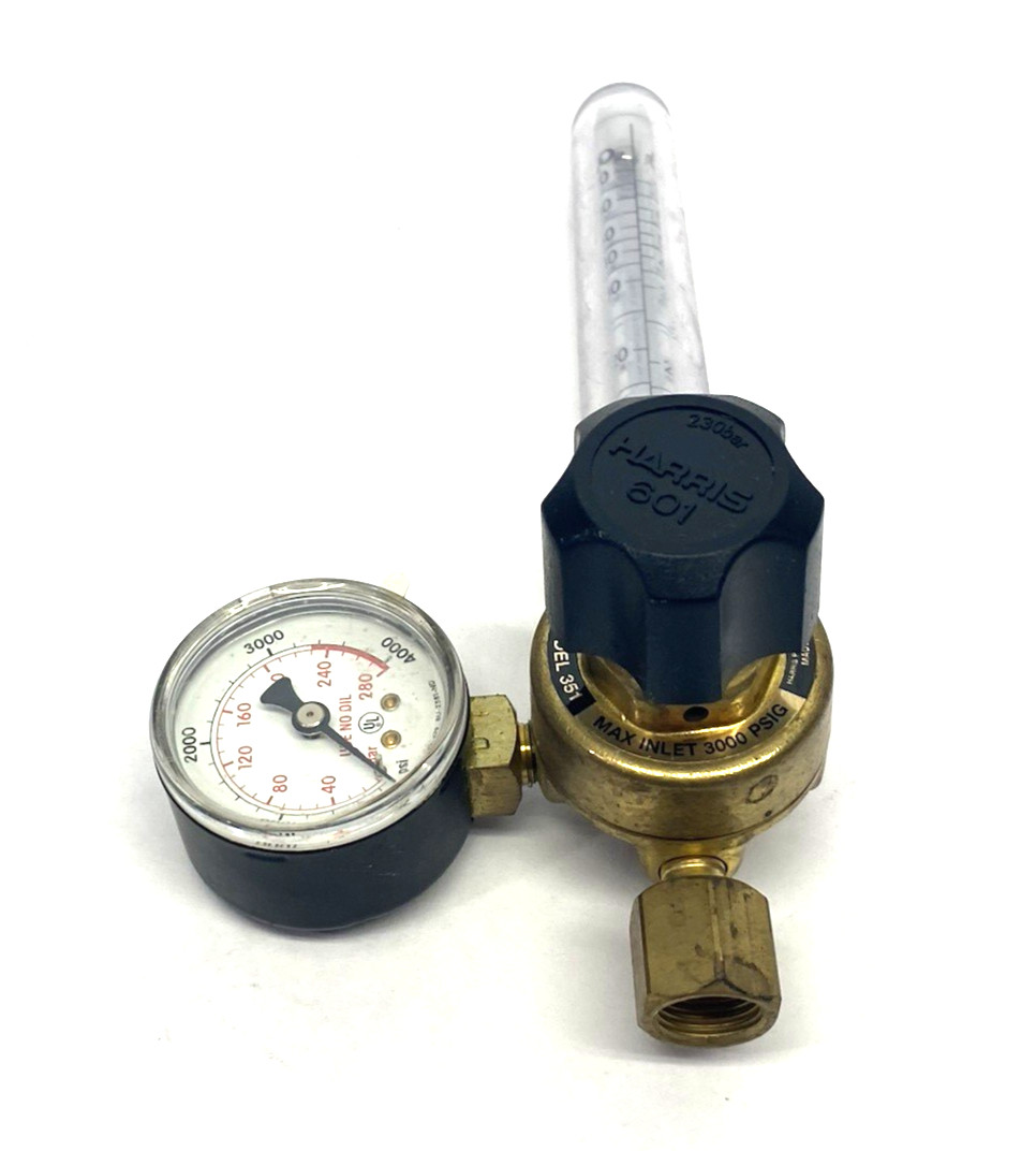 Harris 351 Zero Compensated Cyl. Flowmeter Regulator 3100331 MISSING REAR PIPE