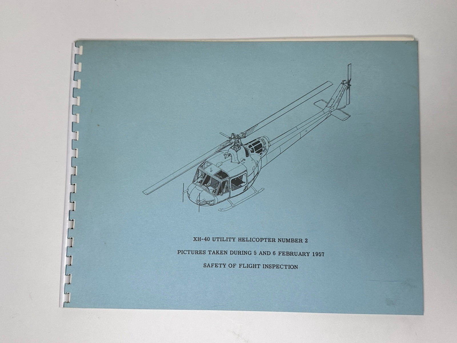 Rare 1957 Bell XH 40 Huey Prototype No 2 Safety Flight Booklet Jeffrey Archive