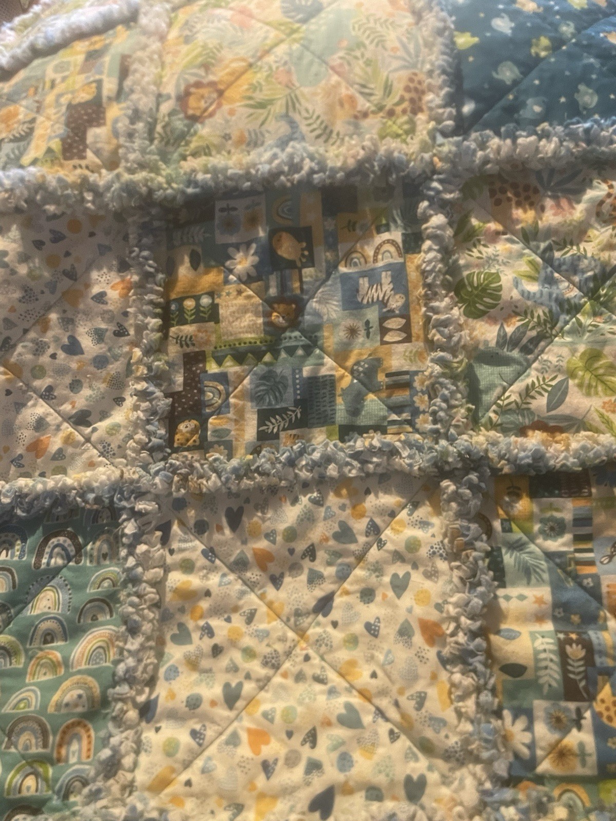 Fun in The Jungle Rag Quilt