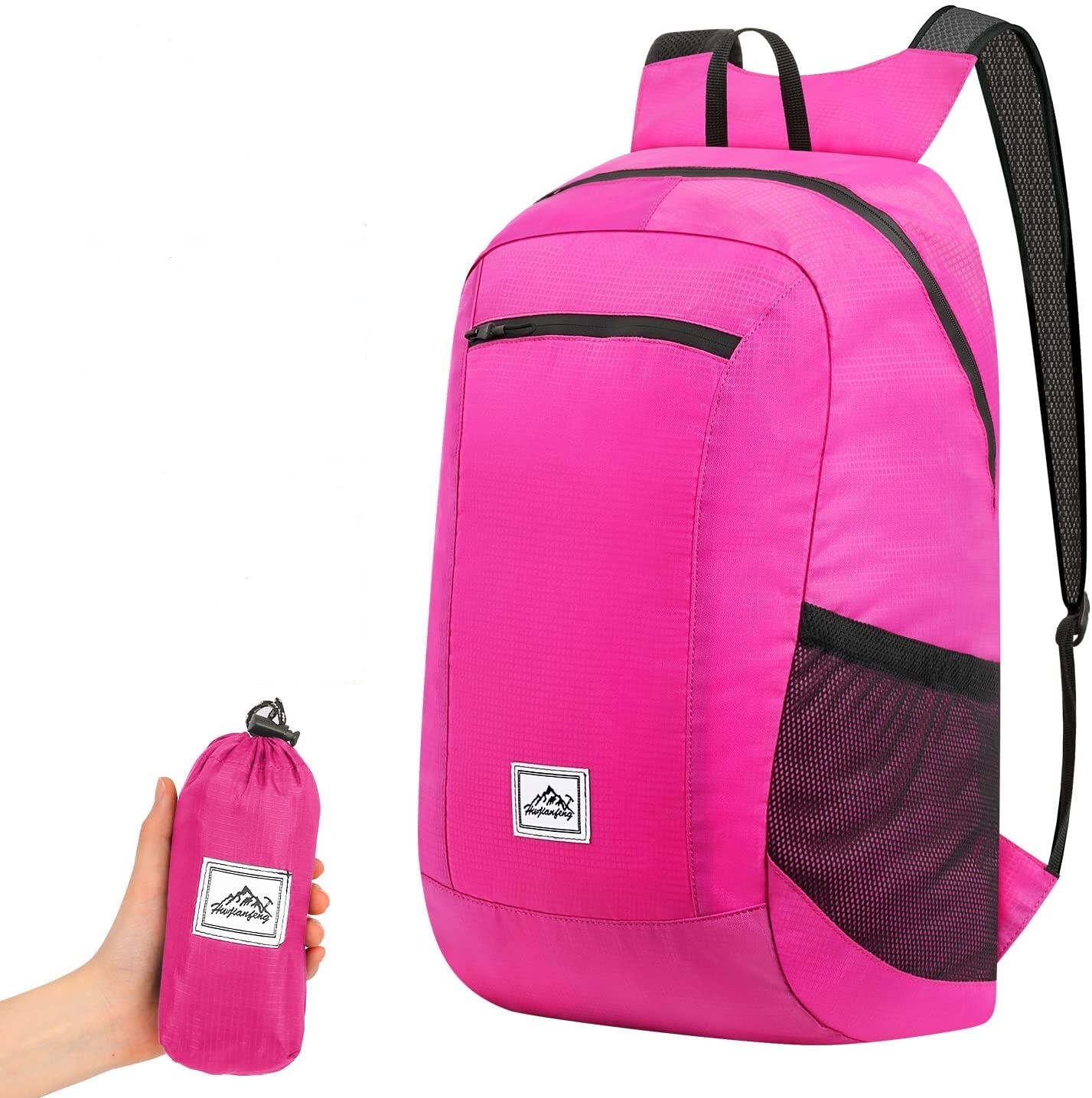 Ultra Lightweight Hiking Backpack 25L Waterproof For Travel and Outdoor (Pink)