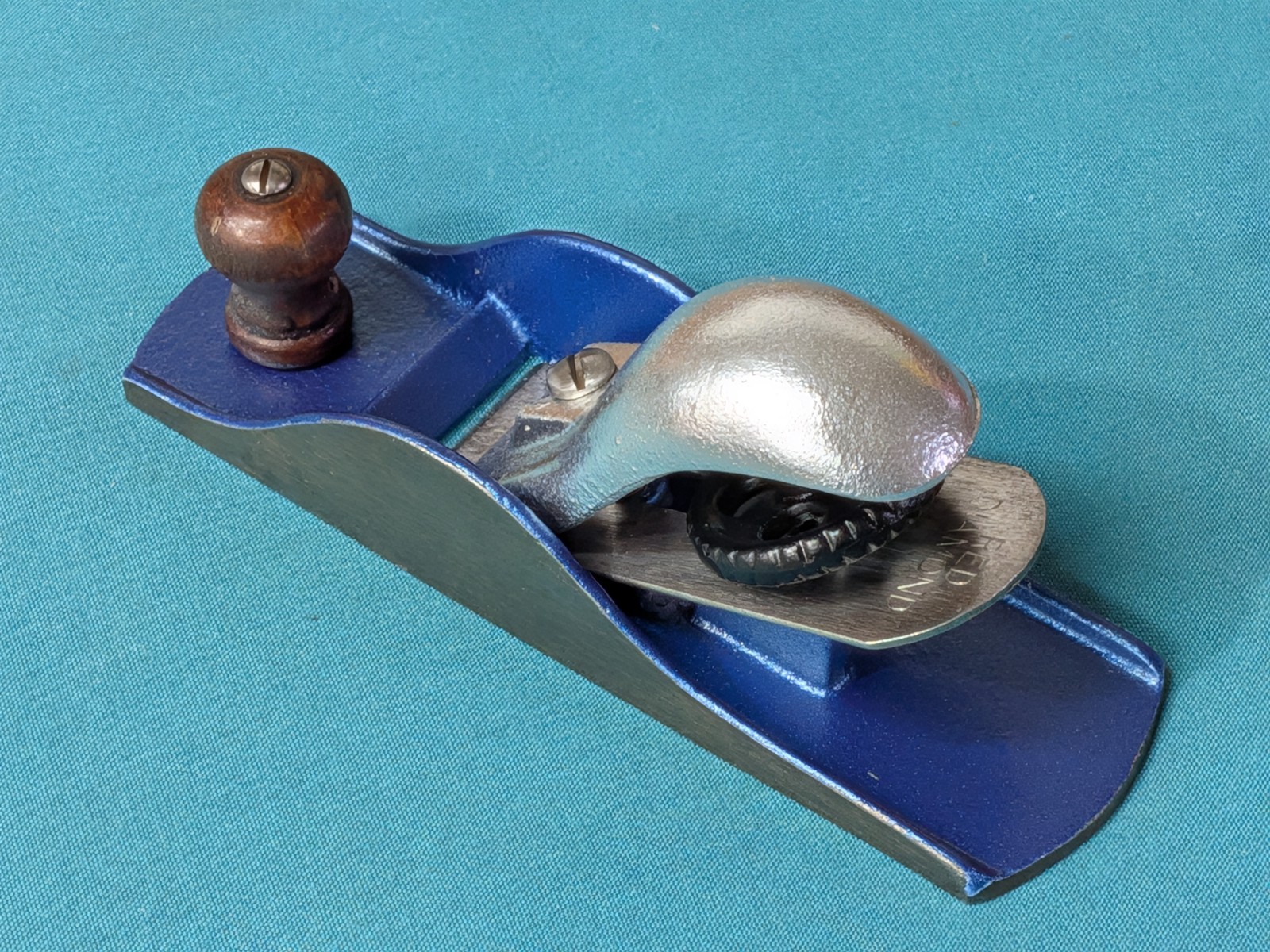 Vintage RED DIAMOND Block Plane 7-1/4" Hefty Feel Modified Paint