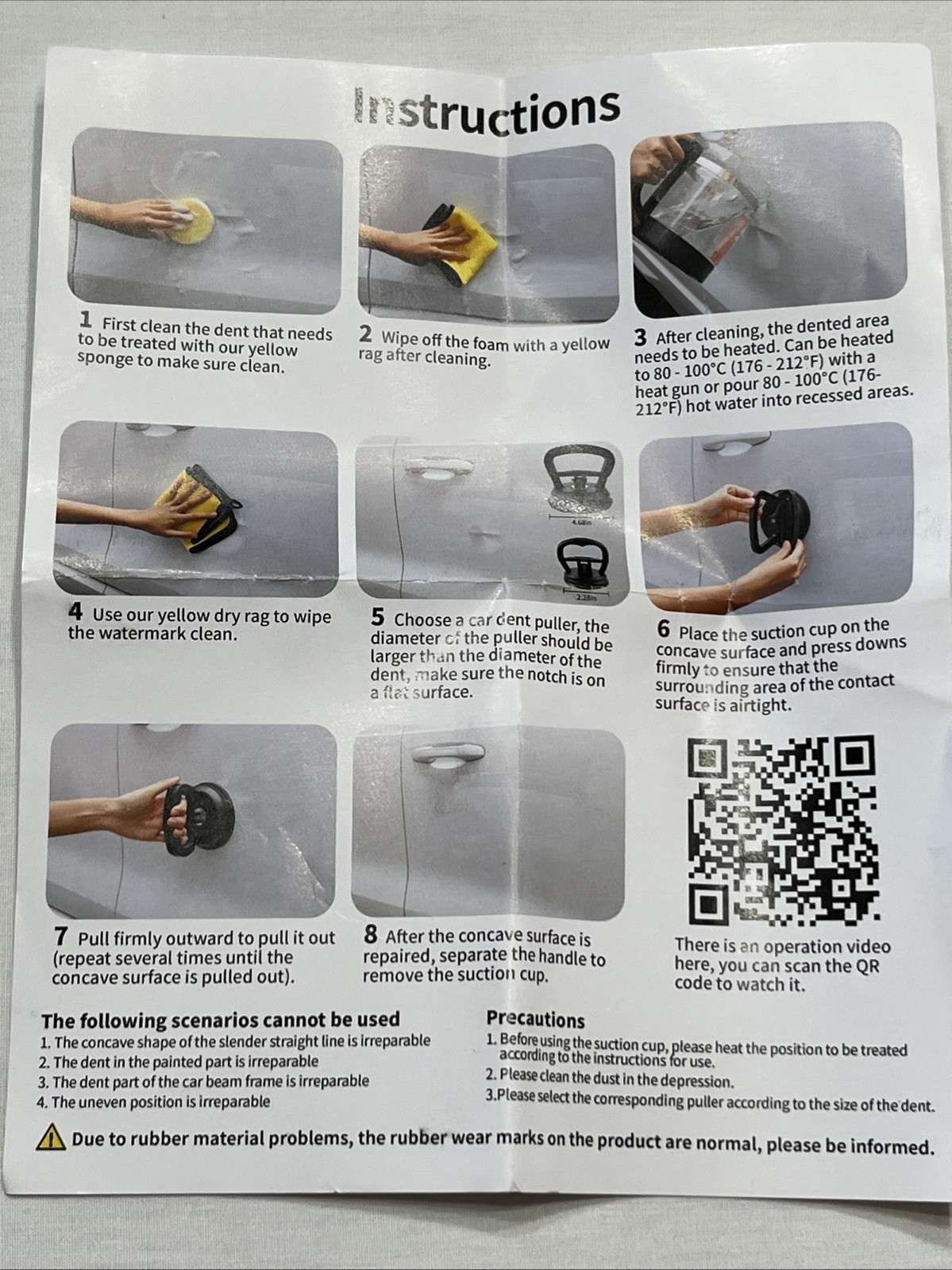 Car Dent Puller Suction Cup Holder Dent Repair Kit Rd Description 2 Sizes