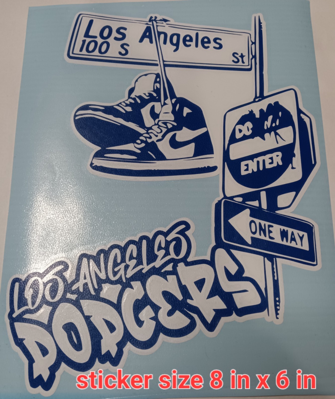 Graffiti Los Angeles Street  Dodgers  Vinyl Decal Sticker New Size 8x6 Inch.